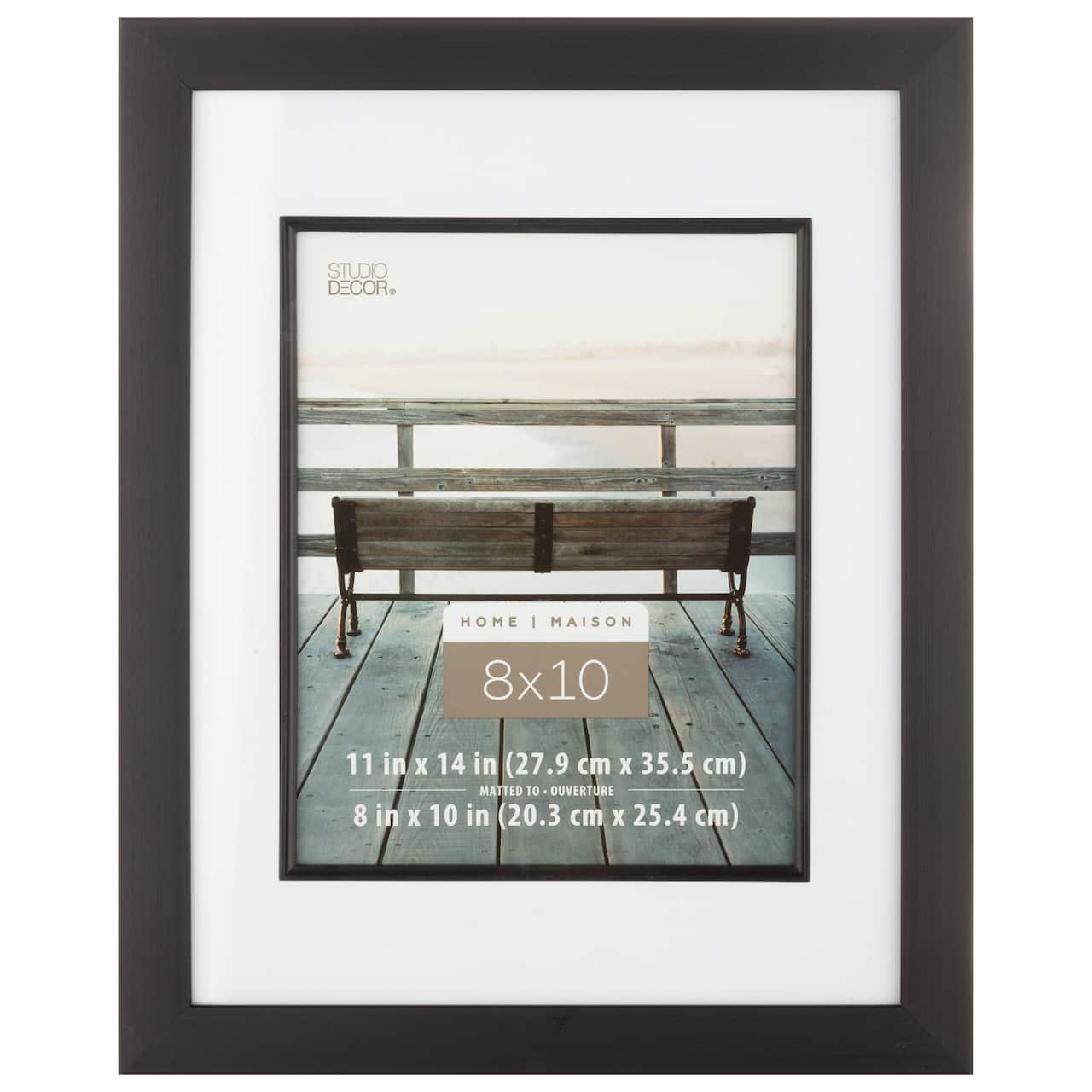 Black Studio Frame with Mat, Home Collection by Studio D&#xE9;cor&#xAE;